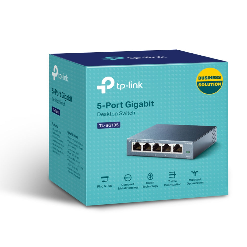 TP-Link TL-SG105 netværksswitch Ikke administreret L2 Gigabit Ethernet (10/100/1000) Sort