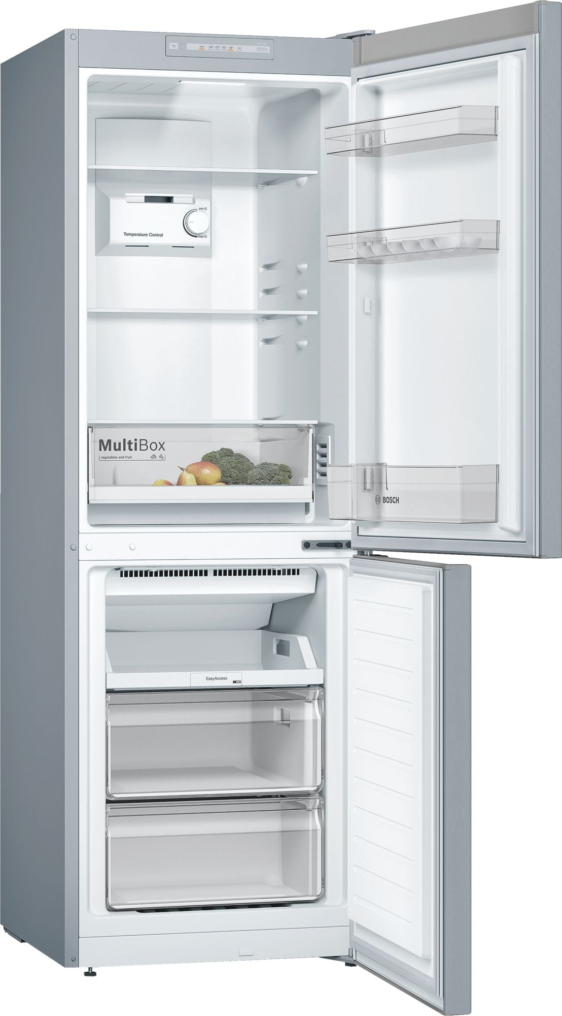 Bosch Serie 2 KGN33NLEB køle-/fryseskab Fritstående 282 L Rustfrit stål