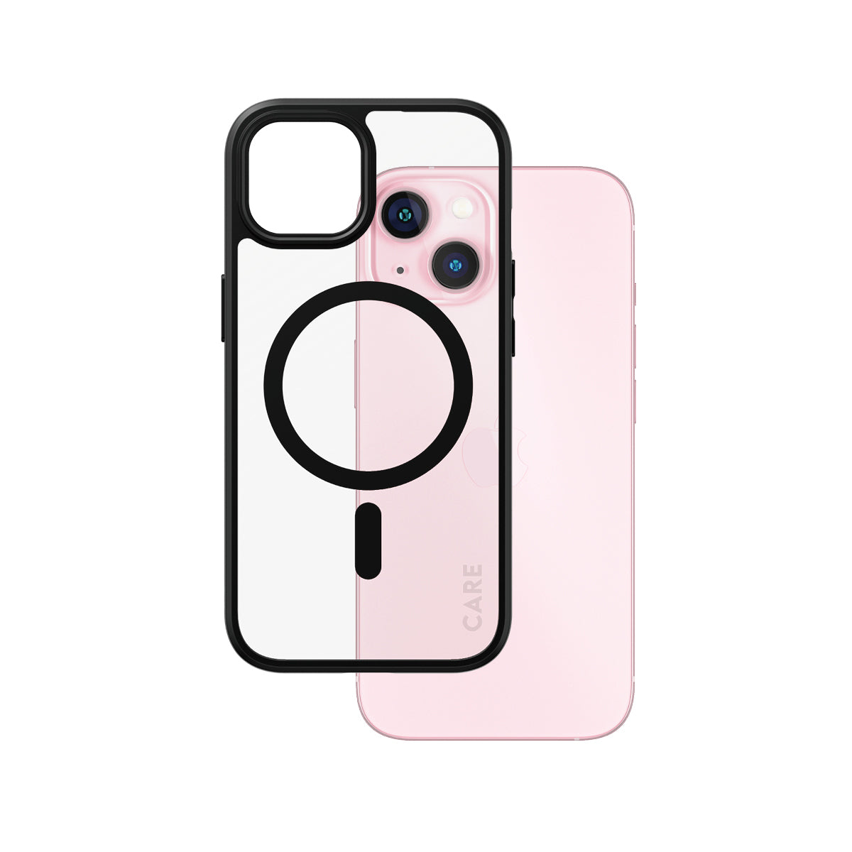 PanzerGlass CARE by ® Flagship Case Transparent Urban Combat m. Sort MagSafe iPhone 15