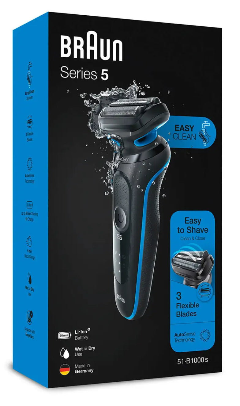 Braun Series 5 51-B1000s Barbermaskine Sort Blå