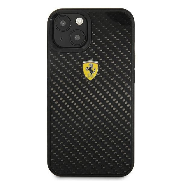 Ferrari FEHCP13SFCABK iPhone 13 mini 5.4" sort/sort hardcase On Track Real Carbon