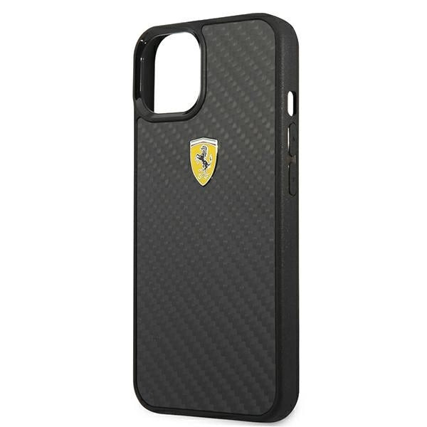 Ferrari FEHCP13SFCABK iPhone 13 mini 5.4" sort/sort hardcase On Track Real Carbon