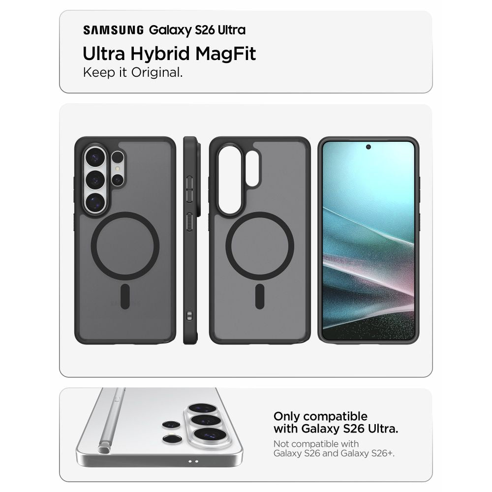 Spigen Ultra Hybrid Magasafe Galaxy S26 Ultra Frost Sort