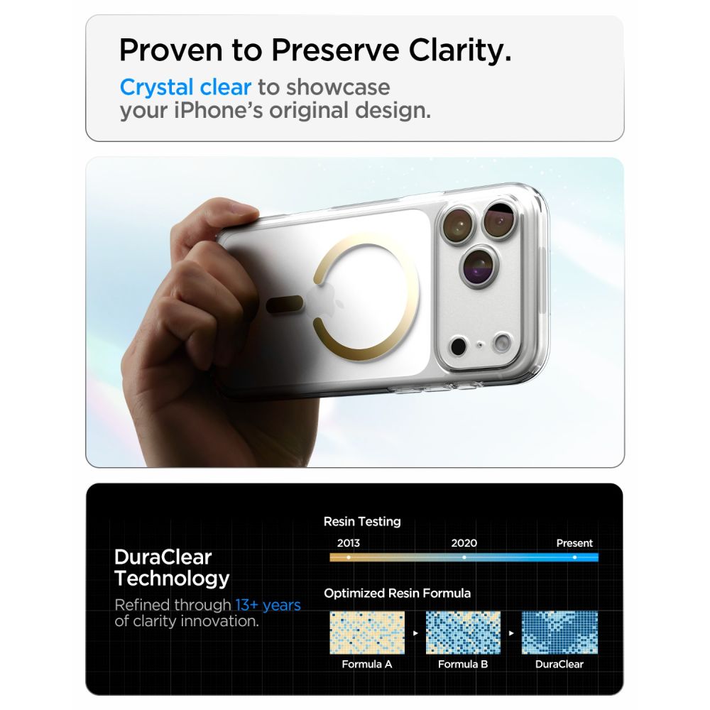 Spigen Ultra Hybrid Magsafe Iphone 17 Pro Max / 18 Pro Max Klar/Guld