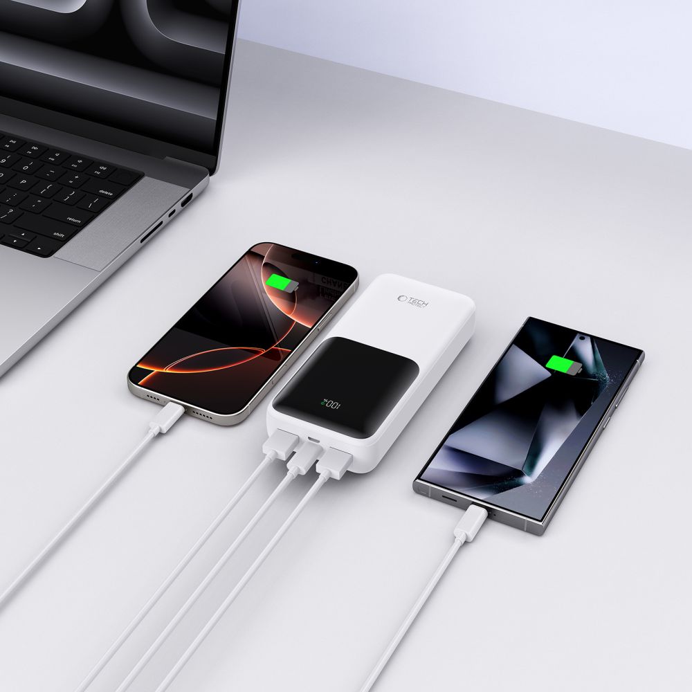 Tech Protect Pb02 Powerbank 20000 Mah 22,5 W Hvid