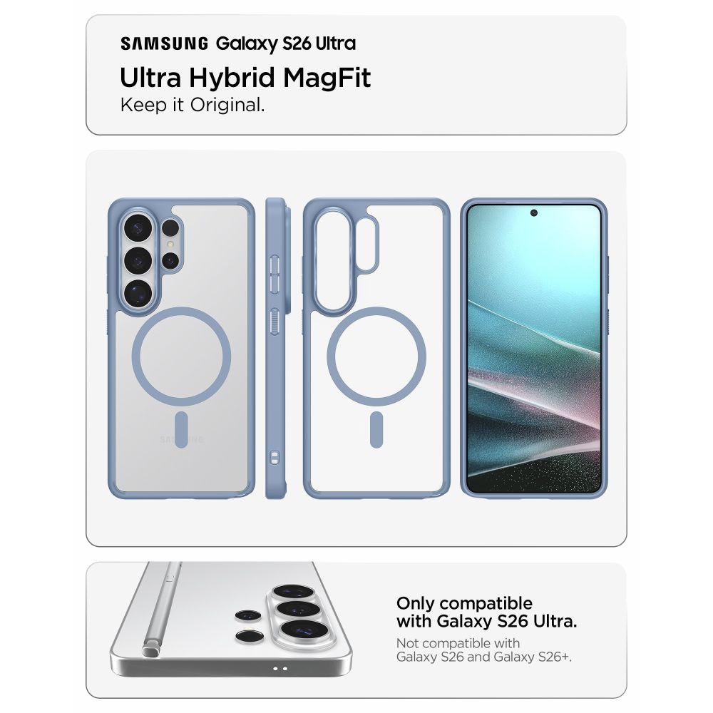 Spigen Ultra Hybrid Magasafe Galaxy S26 Ultra Lyseblå