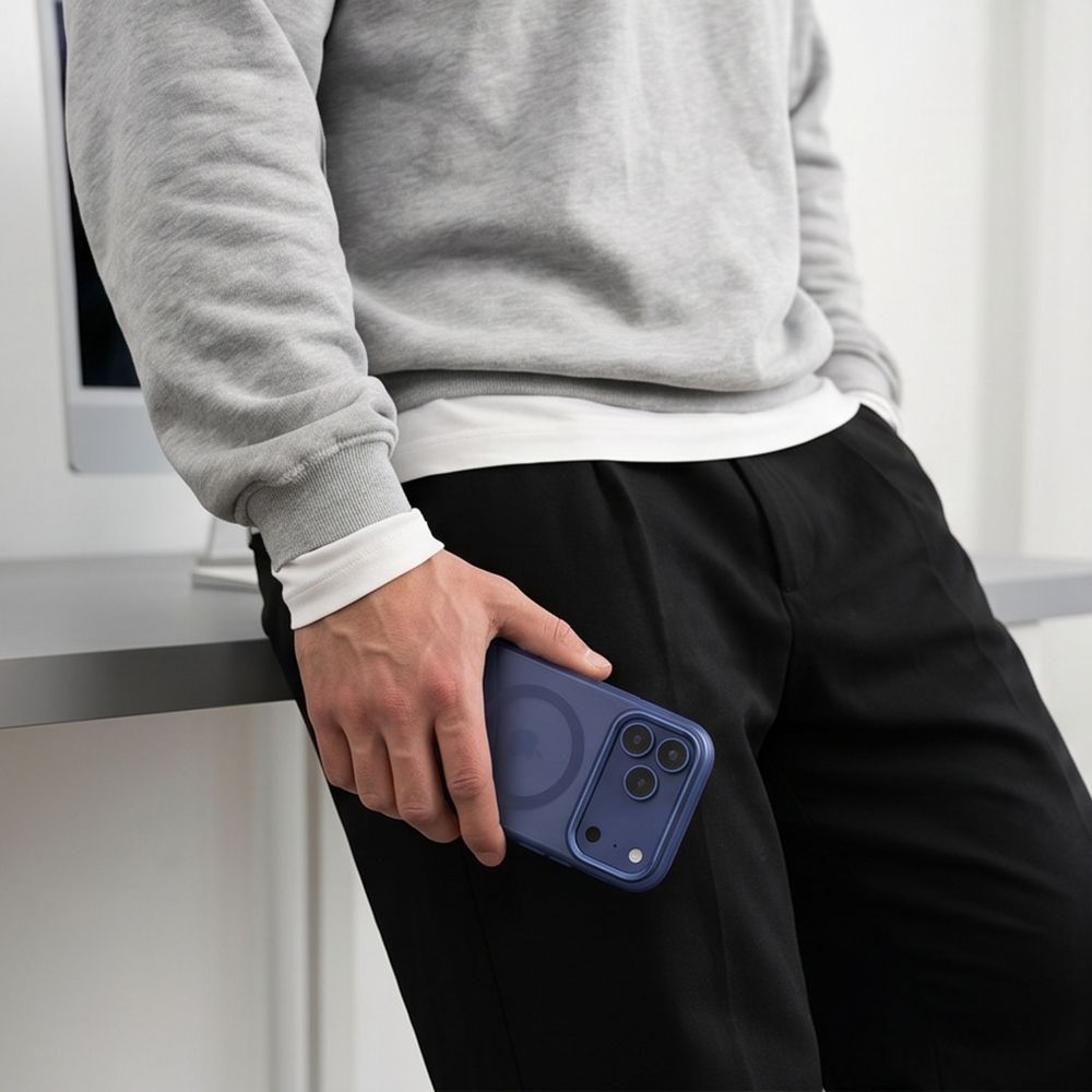 Tech Protect Magzero Magsafe Iphone 17 Pro / 18 Pro Mat Dyb Blå