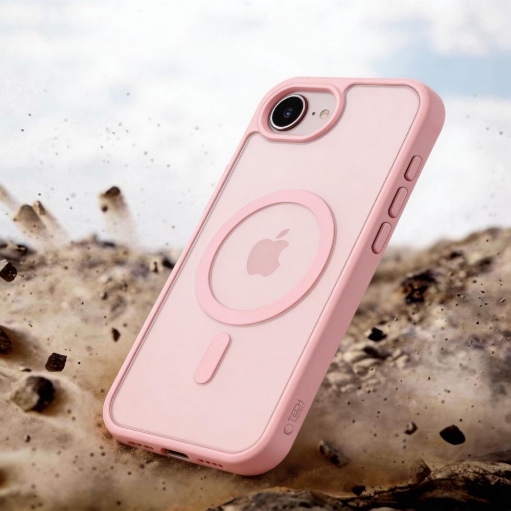 Tech Protect Basicmag Magsafe Iphone 16 E / 17 E Mat Soft Pink
