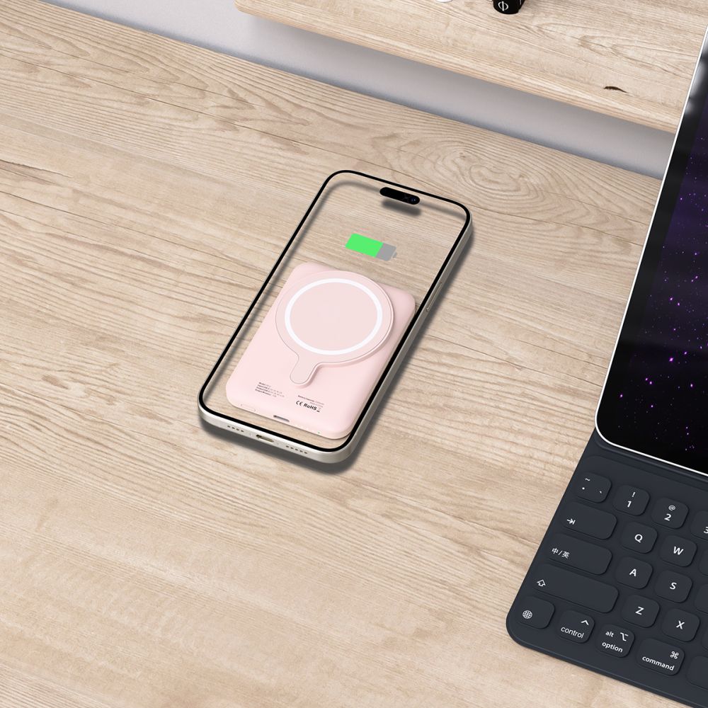 Tech Protect Pb10 Lifemag Magsafe Powerbank 5000m Ah Lyserød