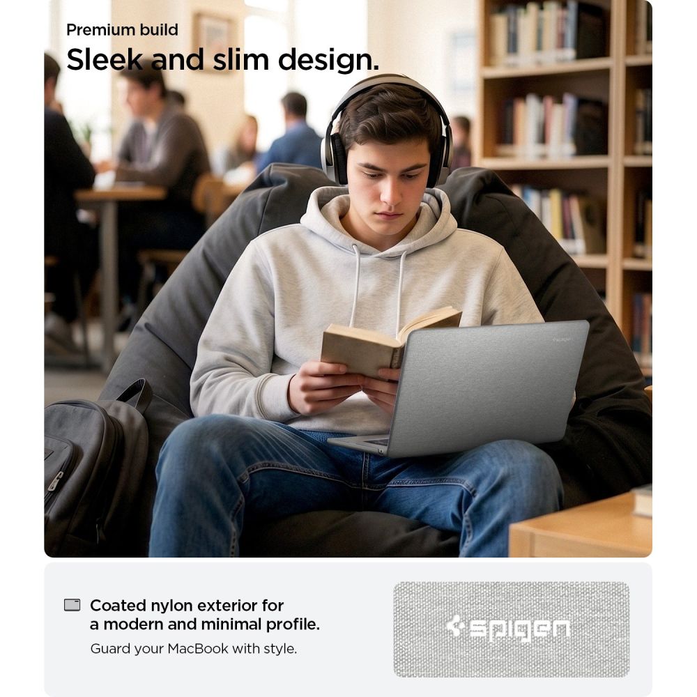 Spigen Urban Fit Macbook Air 15 M2 M5 2023 2026 Heathergray
