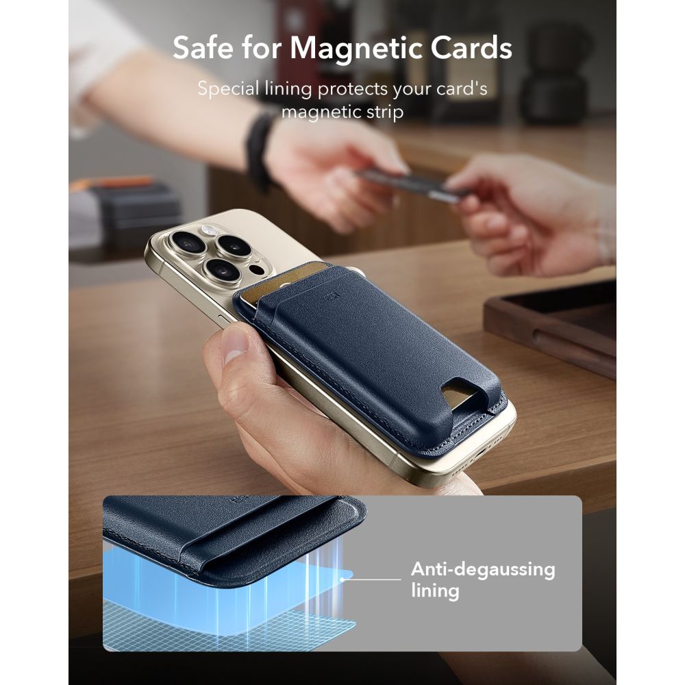 Esr Classic Rfid Magnetisk Tegnebog Magsafe Mørkeblå