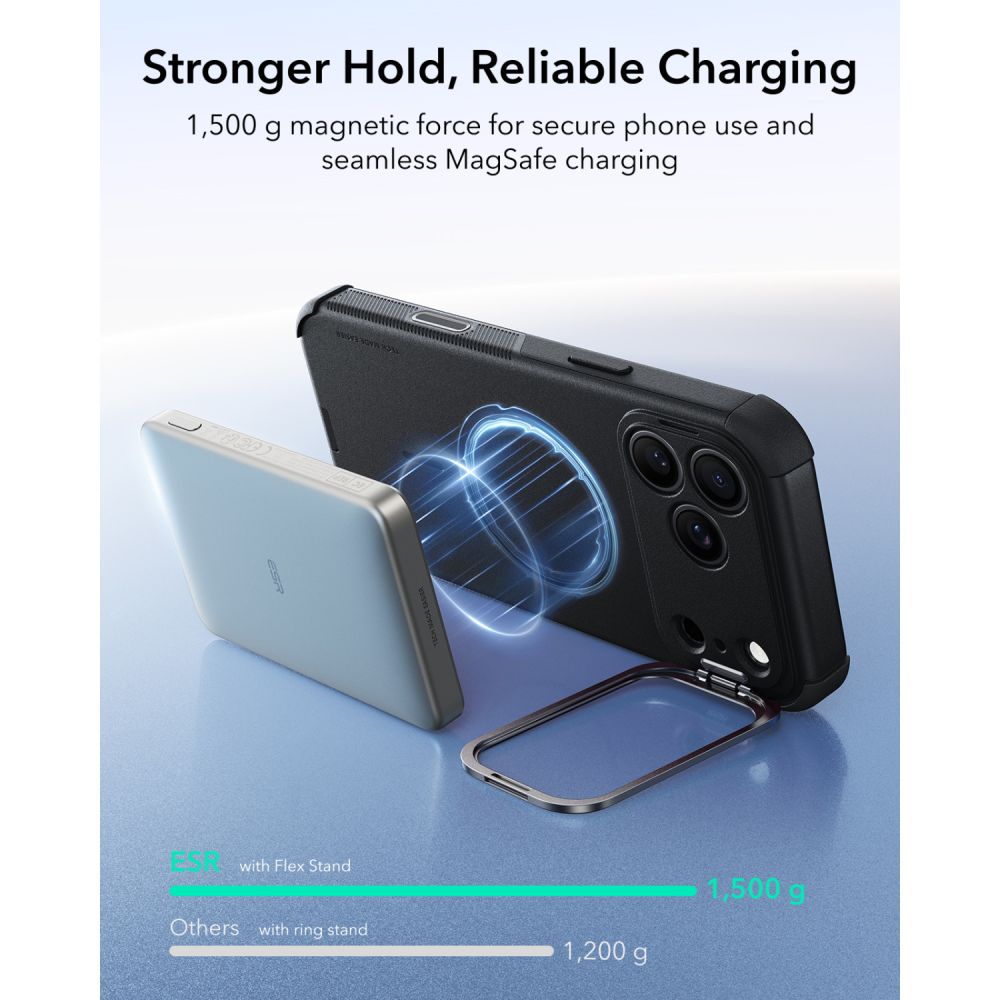 Esr Cyber Tough Støtte Magsafe Iphone 17 Pro / 18 Pro Sort