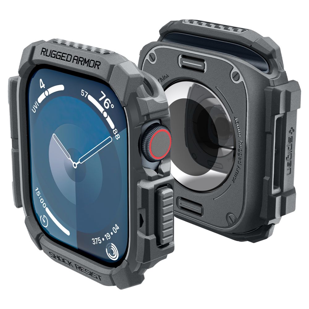 Spigen Rugged Armor Apple Watch 10/11 (46 Mm) Mørkegrå