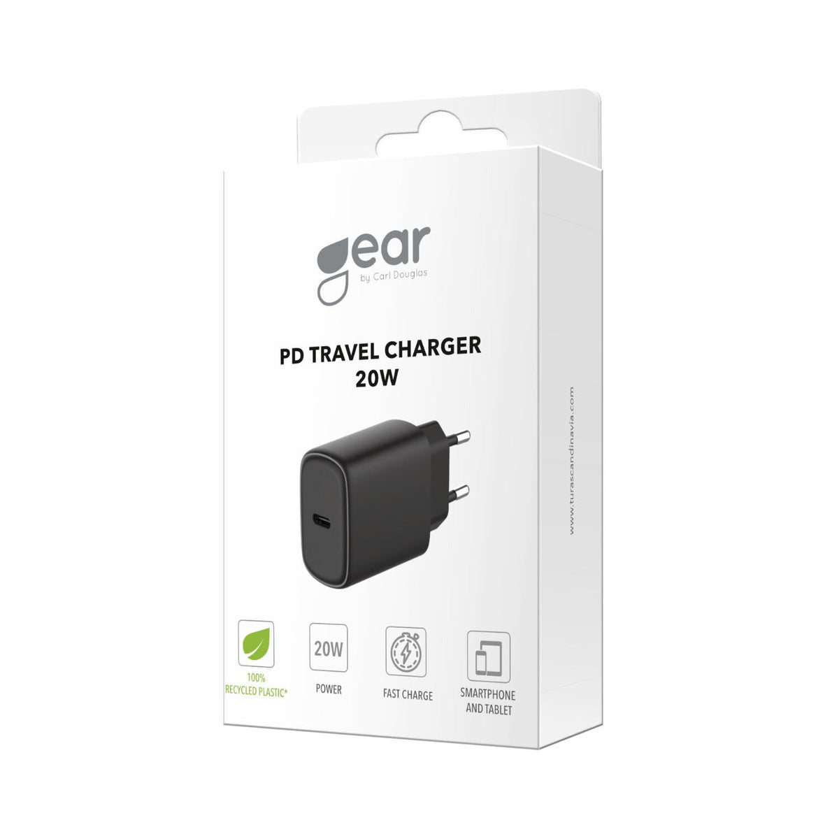 Gear Oplader 220V 1xUSB-C Pd 20W Sort