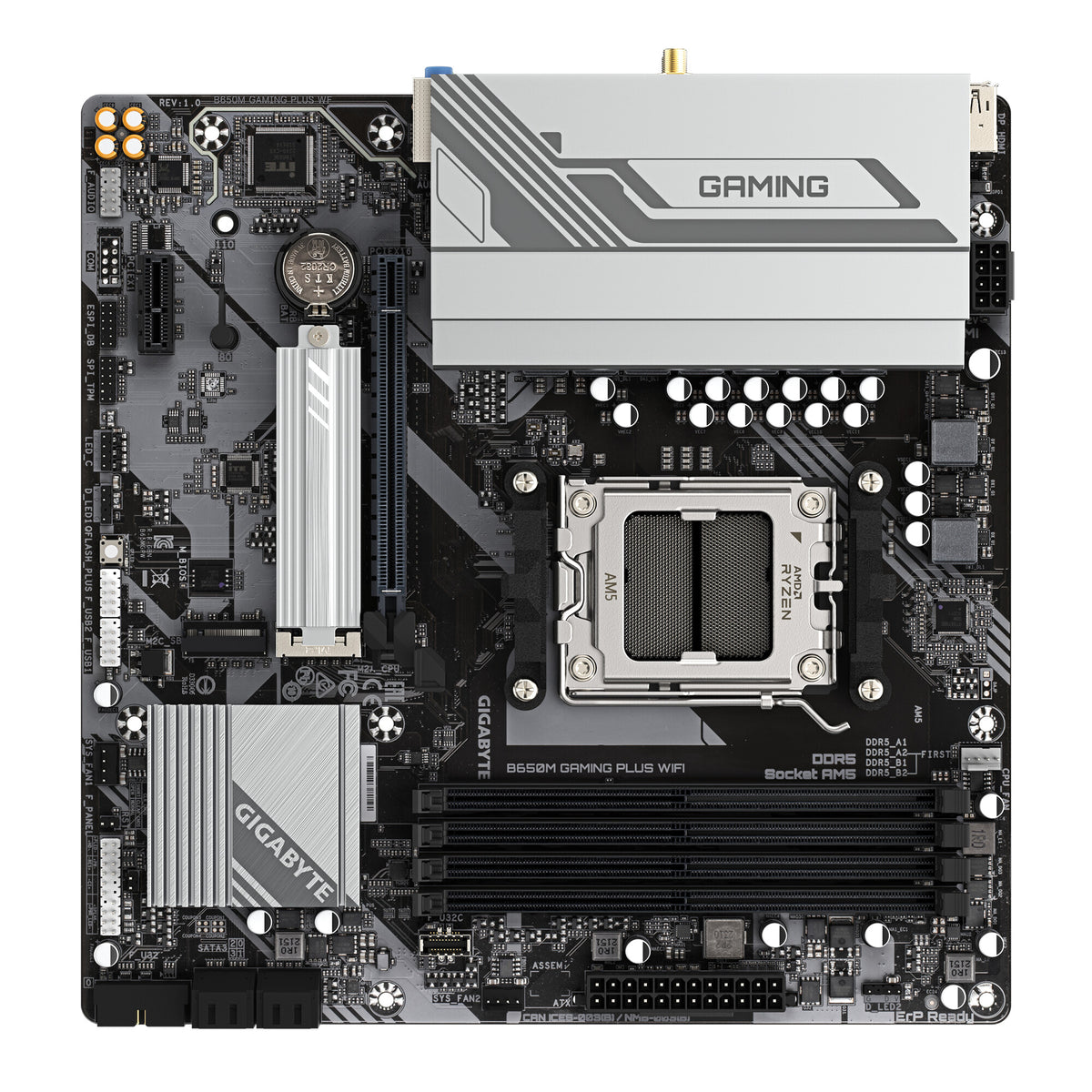 GIGABYTE B650M GAMING PLUS WIFI AMD B650 Sokkel AM5 micro ATX