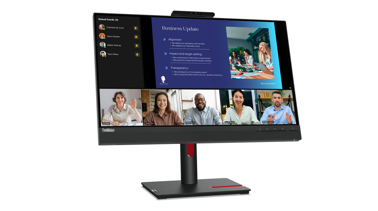 Lenovo ThinkVision T24v-30 24 1920 x 1080 (Full HD) VGA (HD-15) HDMI DisplayPort 75Hz Pivot Skærm