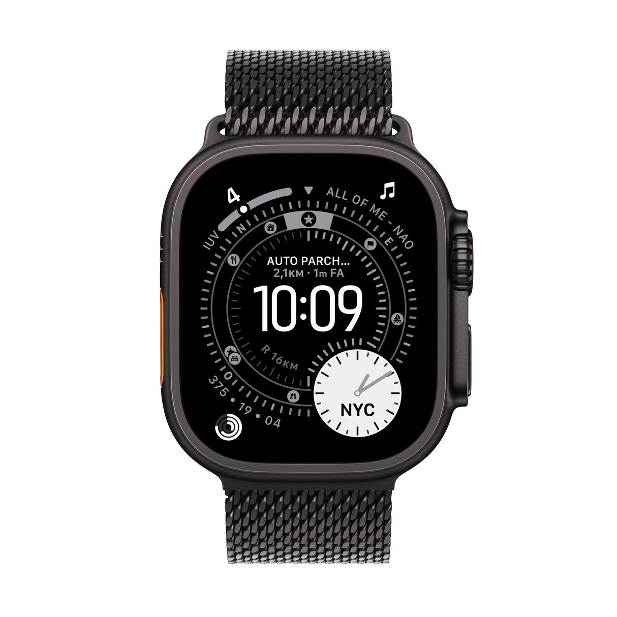 Apple Watch Ultra 3 OLED 49 mm Digital 422 x 514 pixel Berøringsskærm 5G Sort Wi-Fi GPS (satellit)
