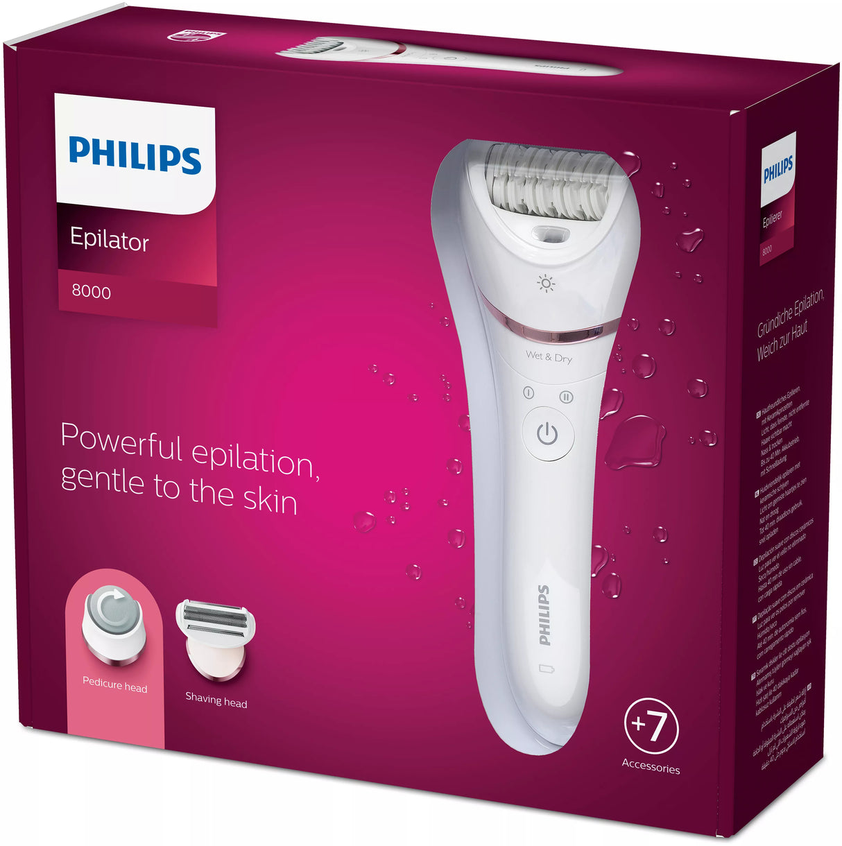 Philips 8000 series Epilator Series 8000 BRE730/10 Wet & Dry-epilator