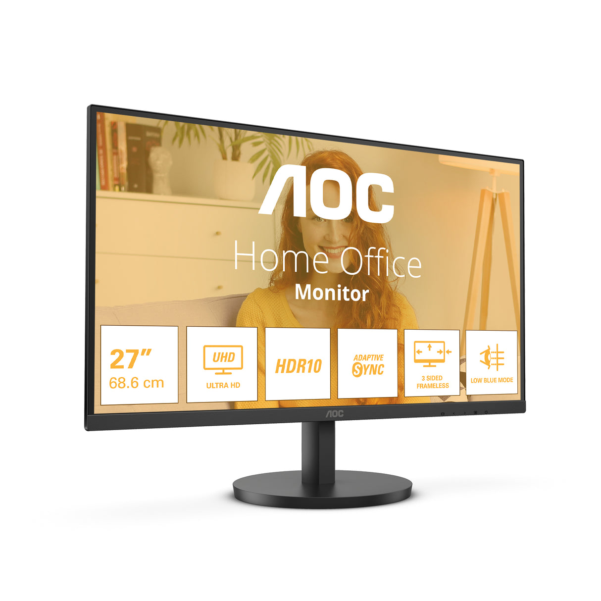 AOC B3 U27B3M computerskærm 68,6 cm (27") 3840 x 2160 pixel 4K Ultra HD LCD Sort