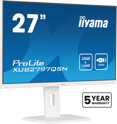 iiyama ProLite XUB2797QSN-W2 27 IPS 2560 x 1440 (2K) HDMI DisplayPort USB-C 100Hz