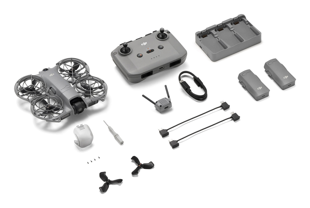 DJI Neo 2 Fly More Combo 4 rotorer Quadrokopter 12 MP 2688 x 1512 pixel 1606 mAh Sort, Grå