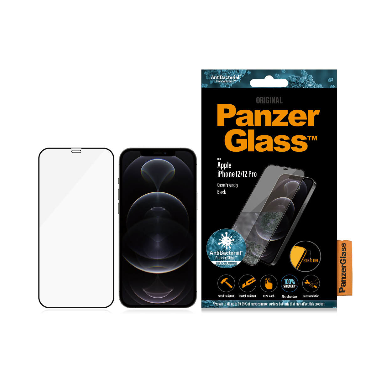 PanzerGlass ® Skærmbeskyttelse iPhone 12 | 12 Pro | Edge-to-Edge