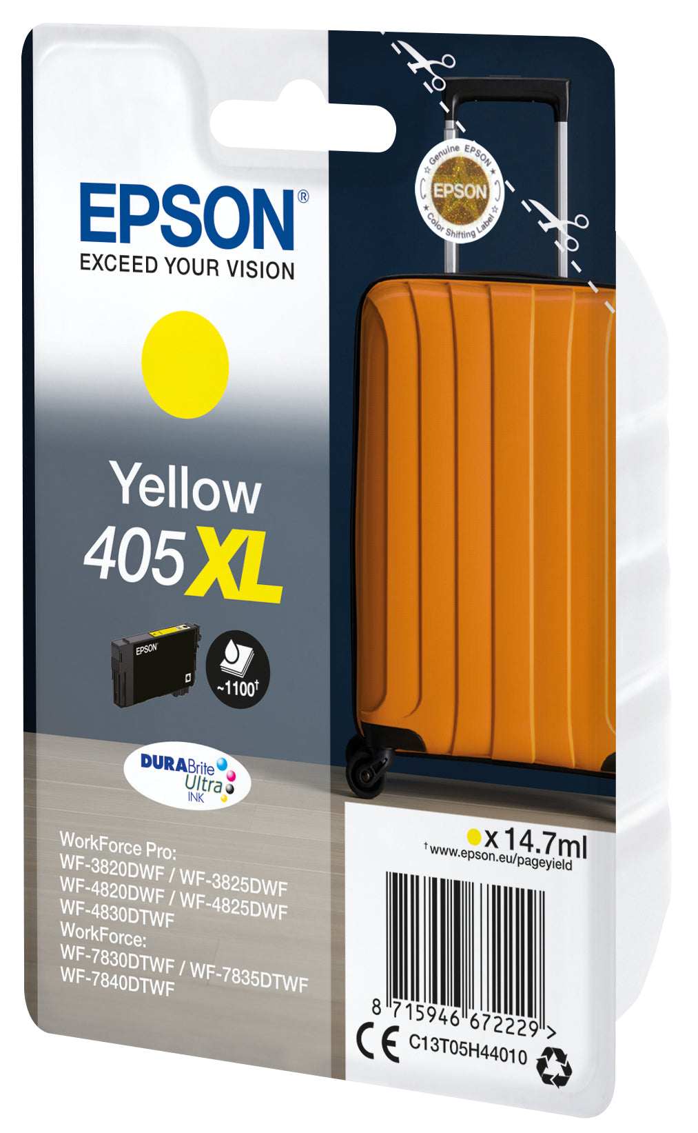 Epson 405XL DURABrite Ultra Ink blækpatron 1 stk Original Højt (XL) udbytte Gul