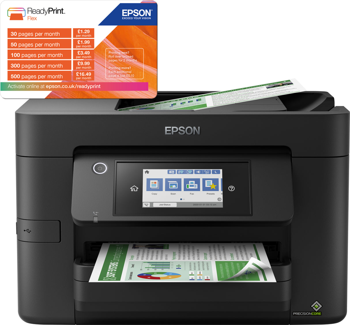 Epson WorkForce Pro WF-4825DWF Inkjet A4 4800 x 2400 dpi 25 sider pr. minut Wi-Fi