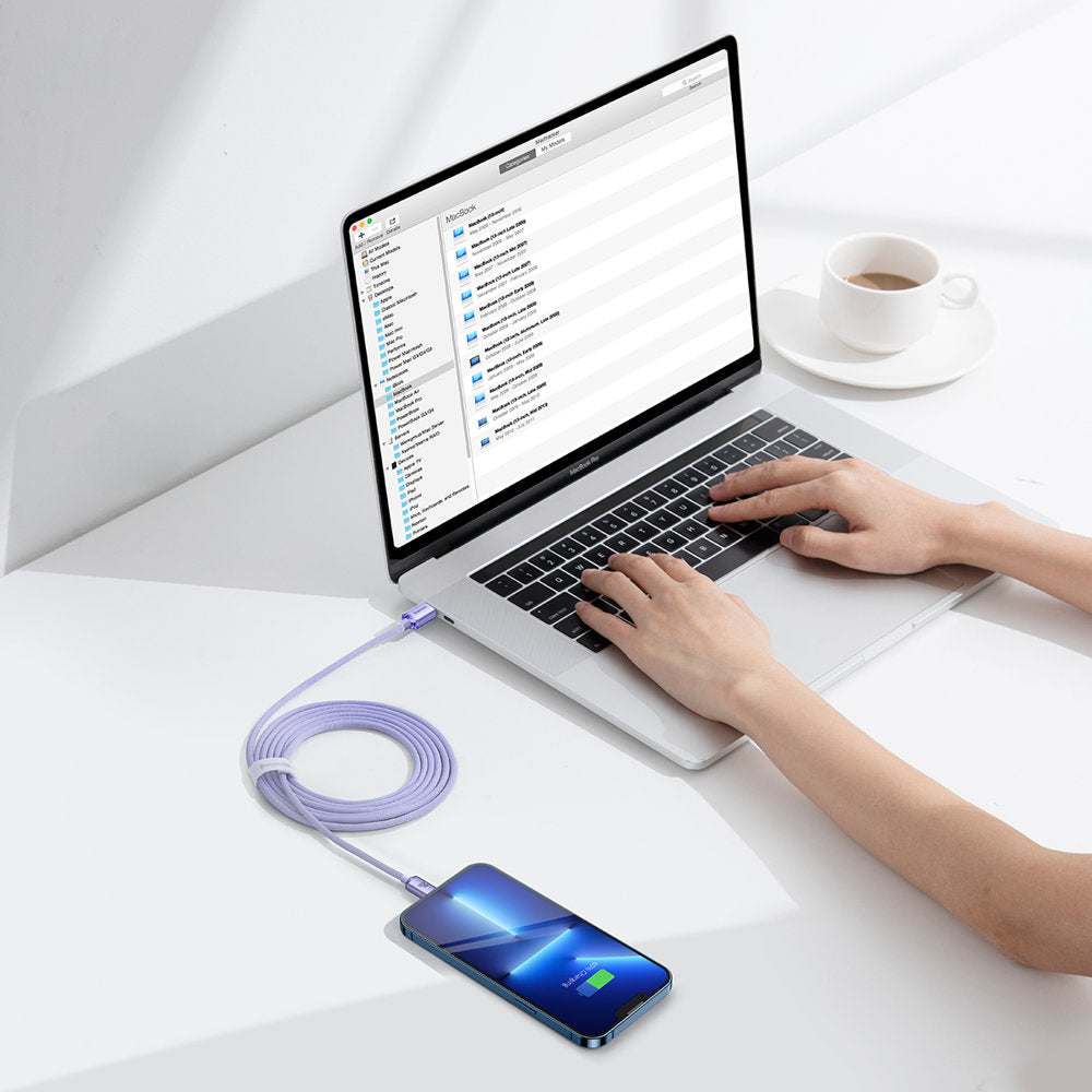 Baseus CAJY000305 Lightning - USB-C PD cable 20W 480Mb/s 2m - purple