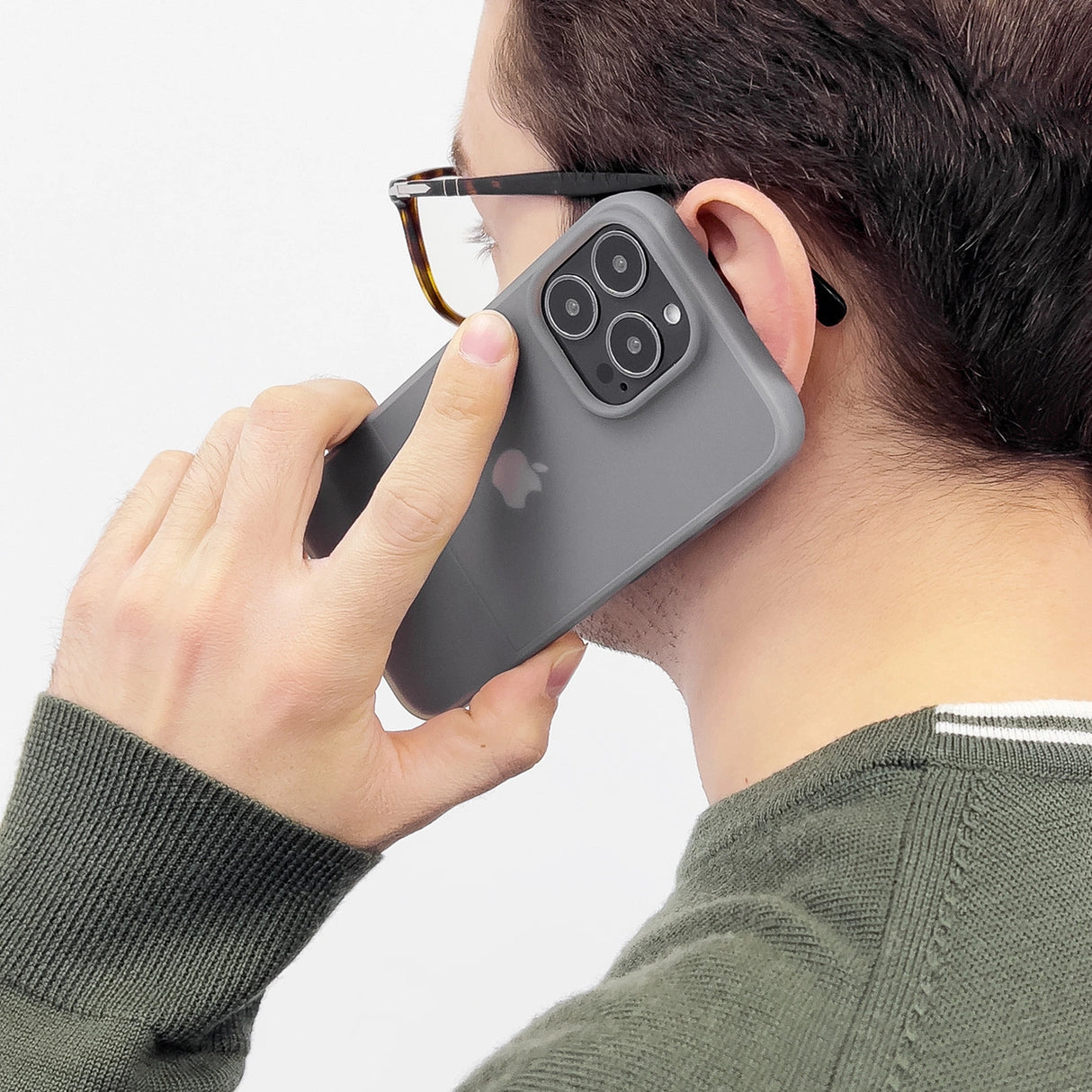 Kingxbar Plain Series case cover til iPhone 13 Pro Max silikone case grå