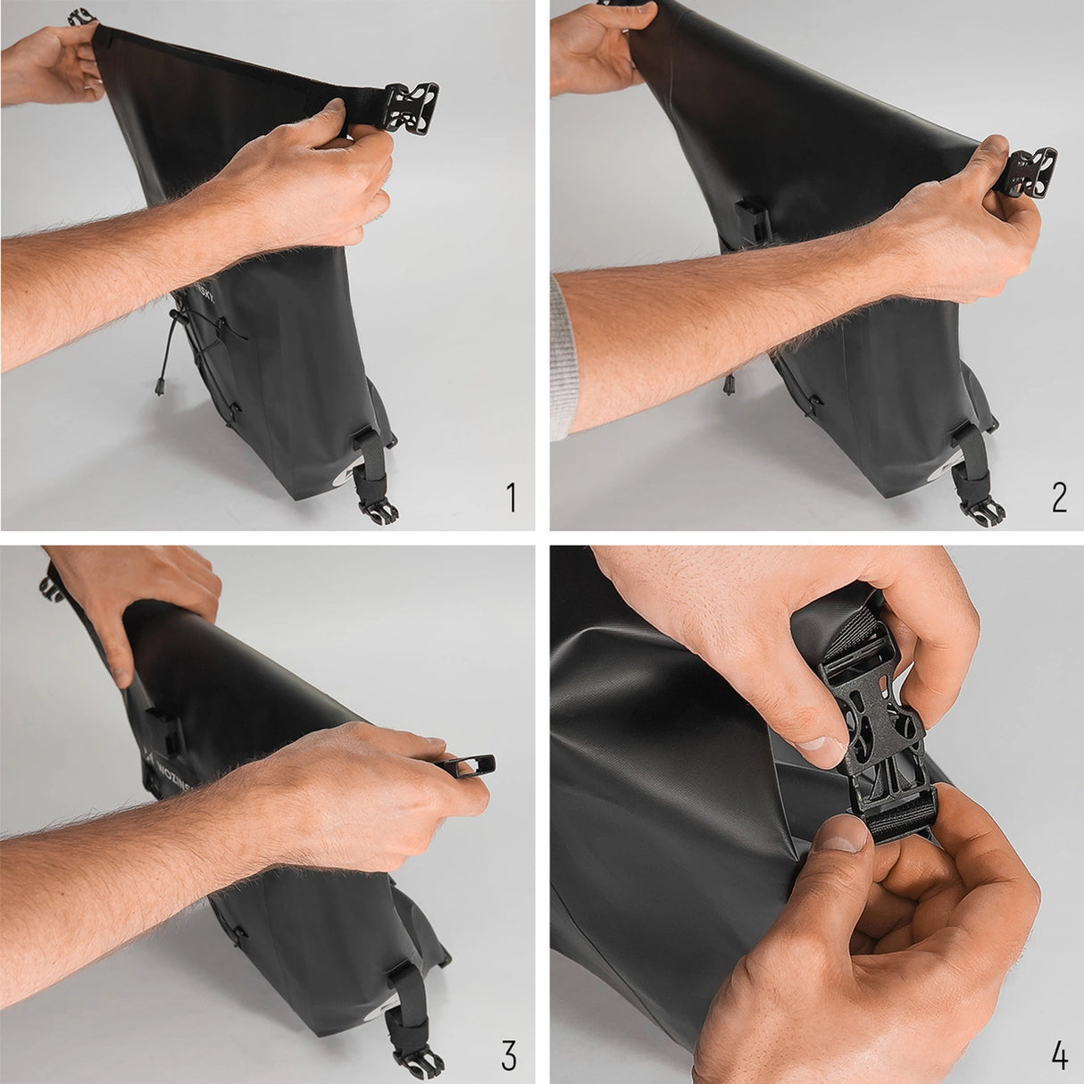 Wozinsky vandtæt cykeltaske bagagerum 25l sort (WBB24BK)