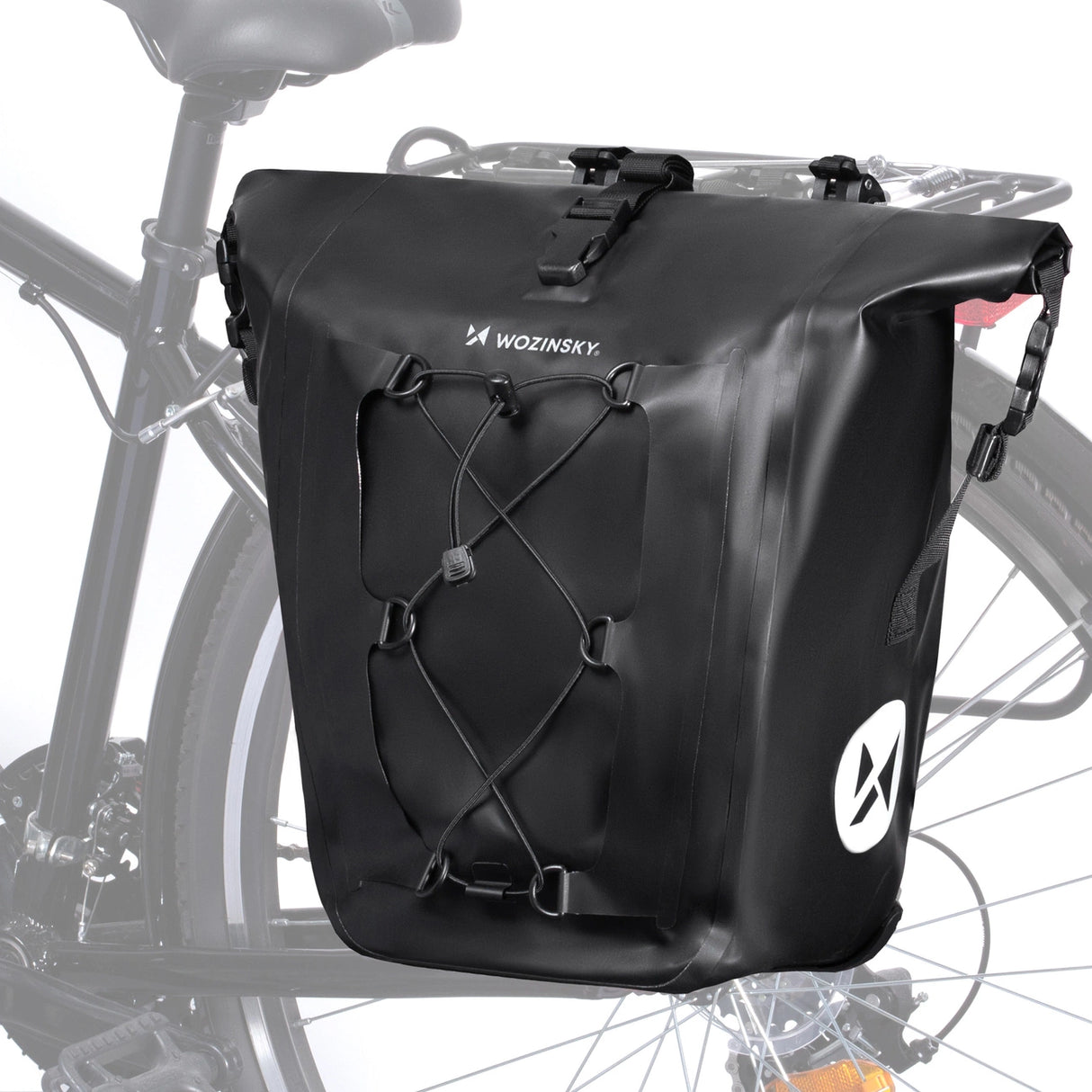Wozinsky vandtæt cykeltaske bagagerum 25l sort (WBB24BK)