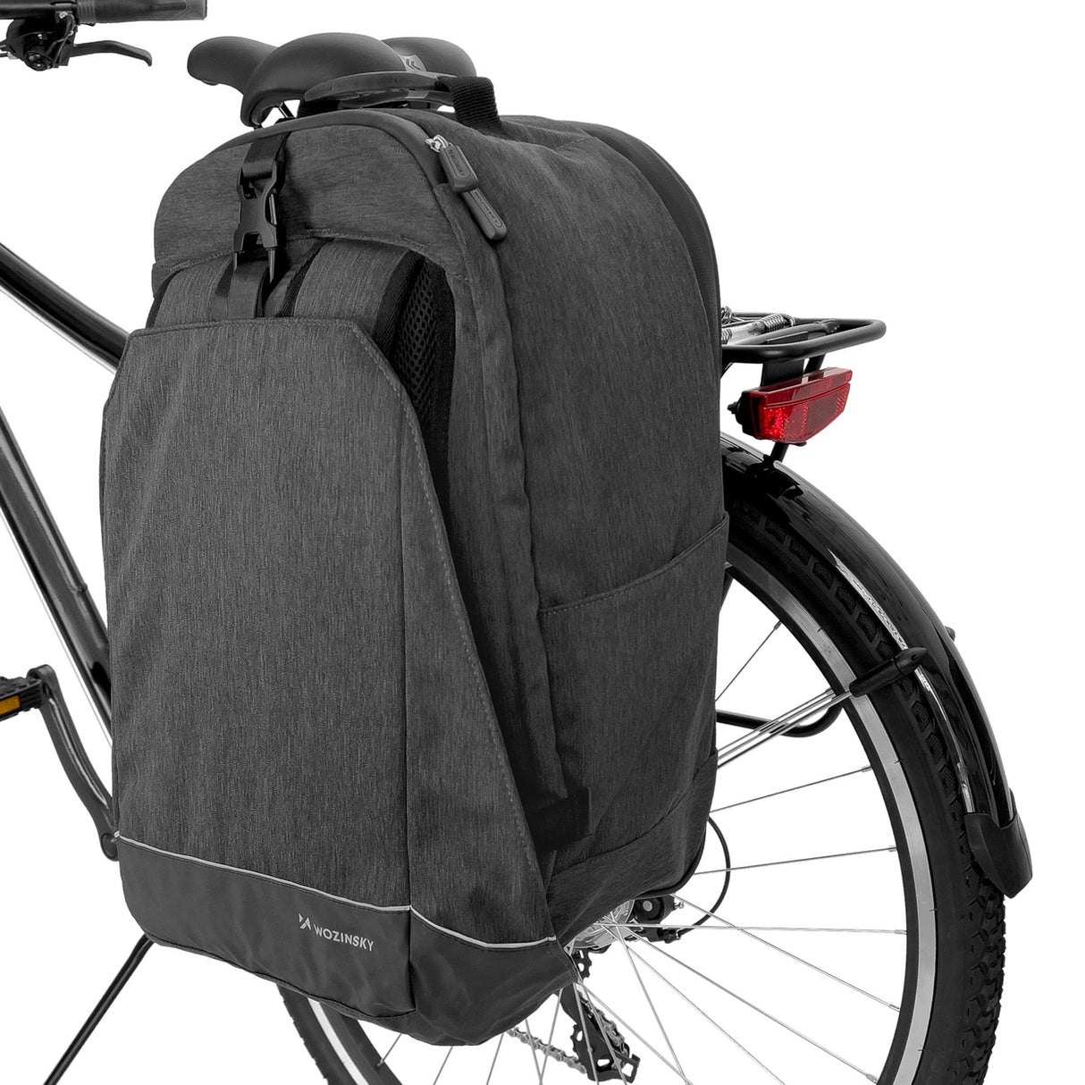 Wozinsky cykel bager taske, cykel rygsæk med ramme, 2in1, 40l, sort (WBB33BK)