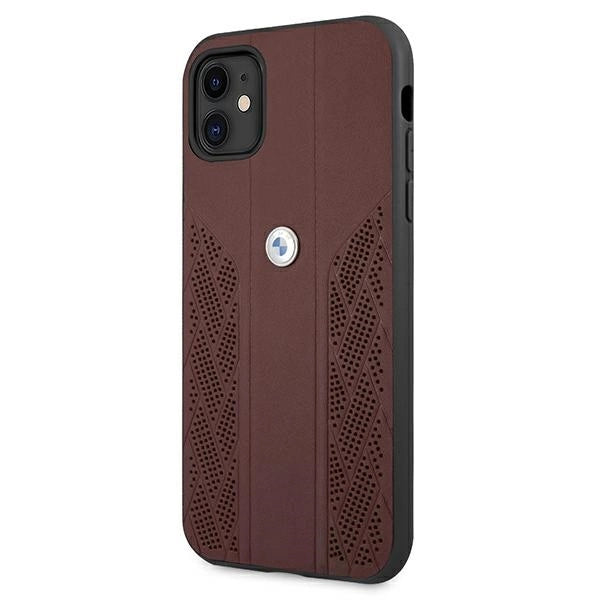 Etui BMW BMHCN61RSPPR iPhone 11 6,1" / Xr rød/rød hardcase læder Curve Perforeret