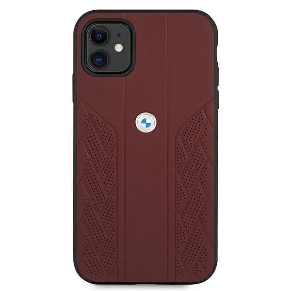 Etui BMW BMHCN61RSPPR iPhone 11 6,1" / Xr rød/rød hardcase læder Curve Perforeret