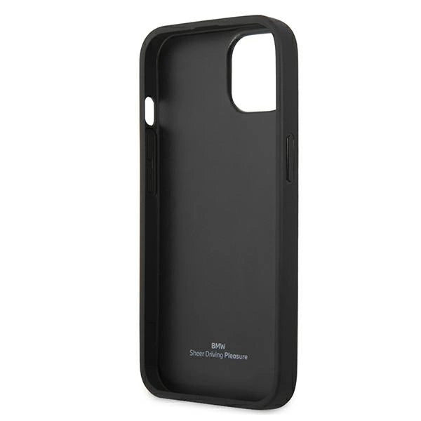 Etui BMW BMHCP13SRSPPK iPhone 13 mini 5,4 "sort/sort hårdkasse læder Curve Perforeret