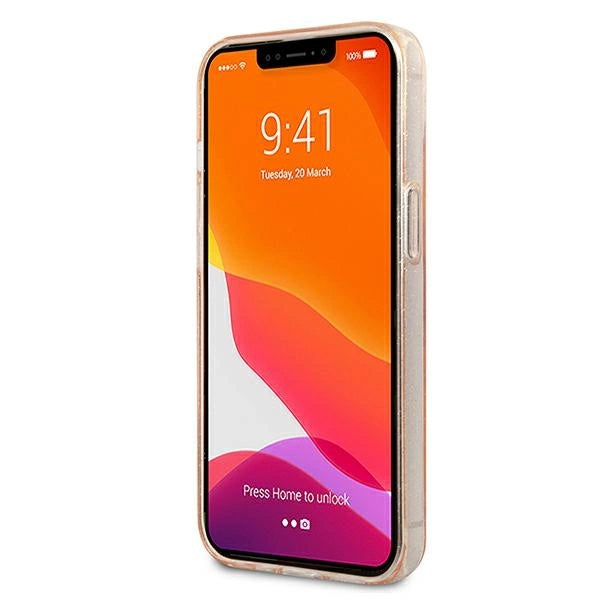 Karl Lagerfeld KLHCP13SKCTUGLGO iPhone 13 mini 5,4" złoty/guld hårdkasse Glitter Karl`s & Choupette