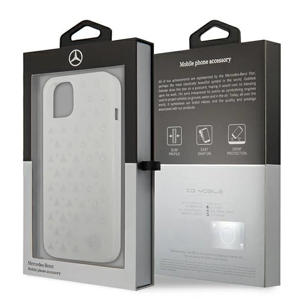 Mercedes MEHCP13SESPWH iPhone 13 mini 5,4" hvid/hvid hardcase Silver Stars mønster
