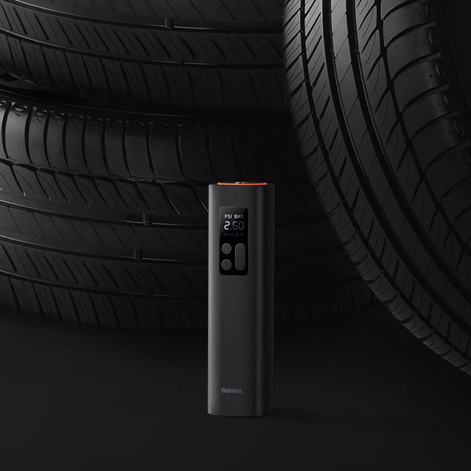 Baseus CRCQ000001 Mini-dækkompressor til cigarettestænderafdeling - sort