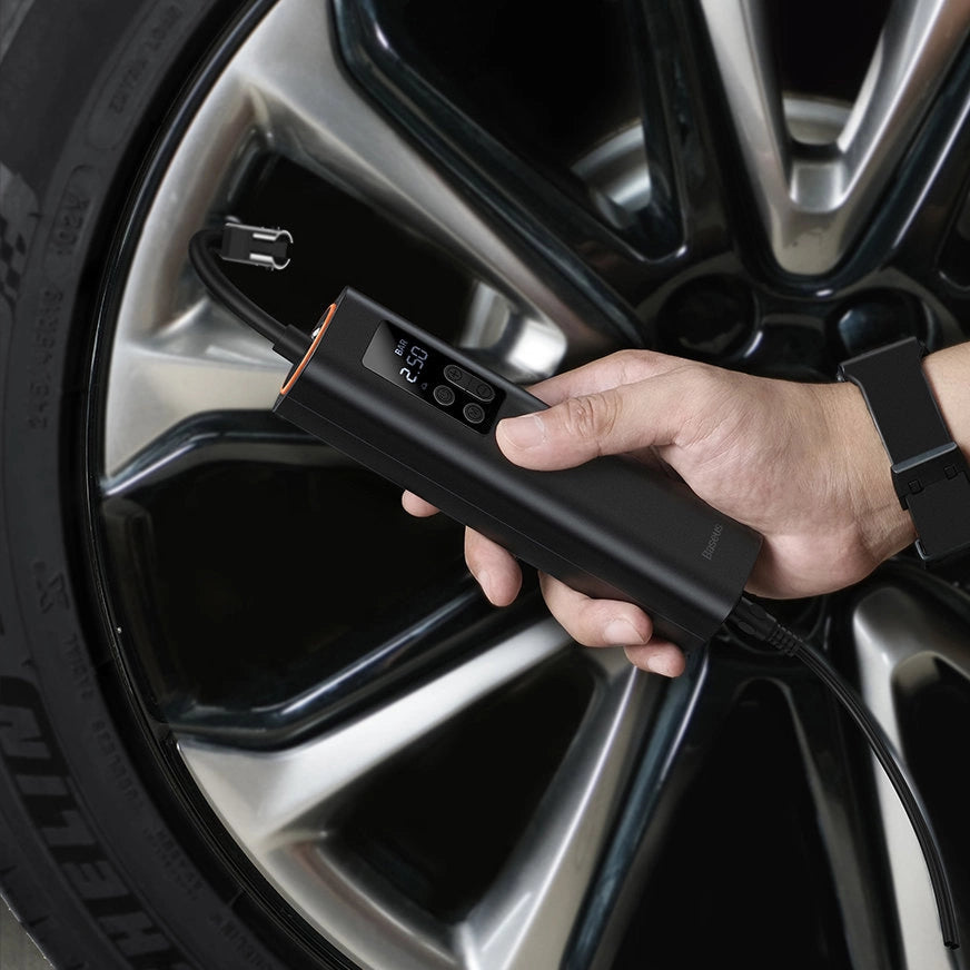 Baseus CRCQ000001 Mini-dækkompressor til cigarettestænderafdeling - sort