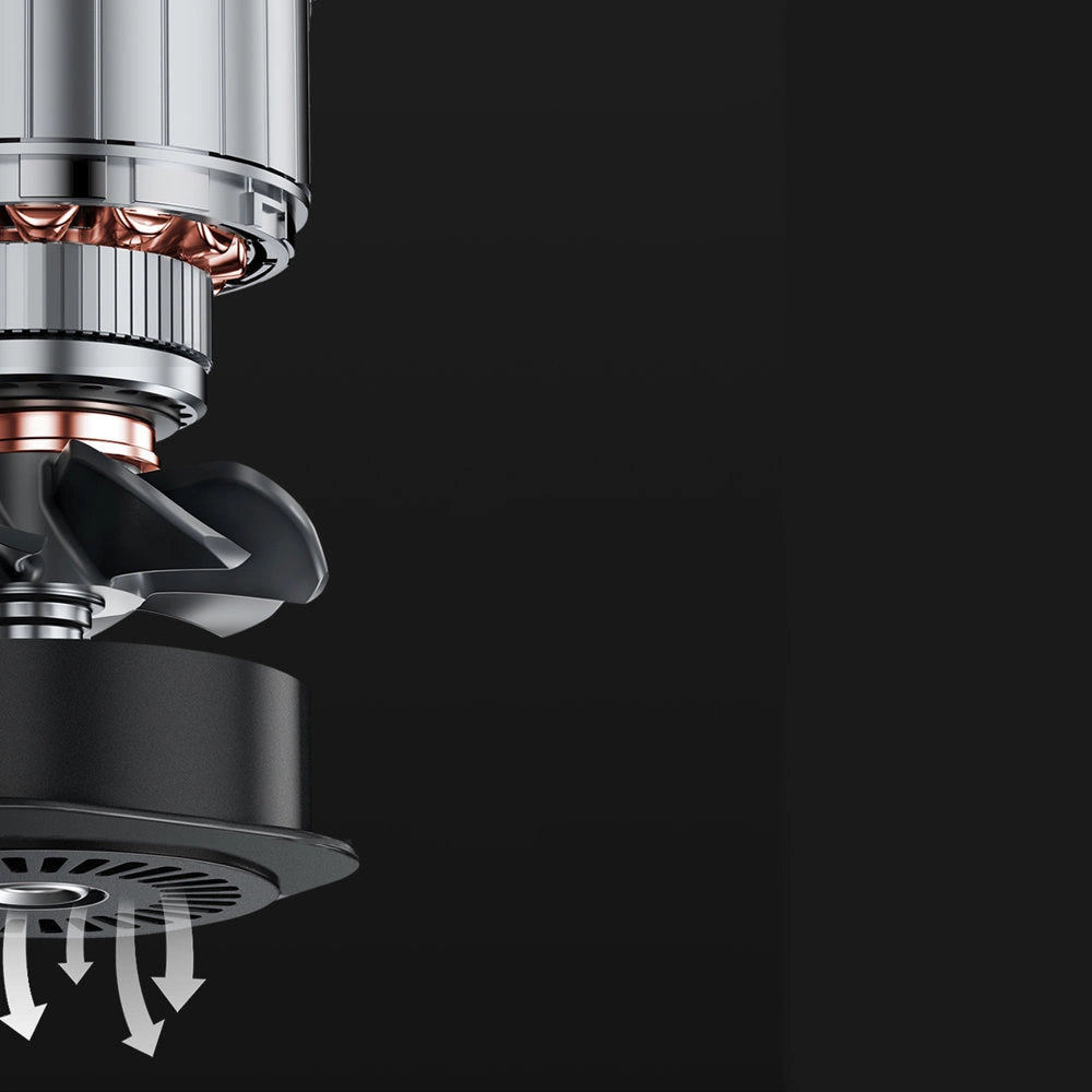 Baseus CRCQ000001 Mini-dækkompressor til cigarettestænderafdeling - sort