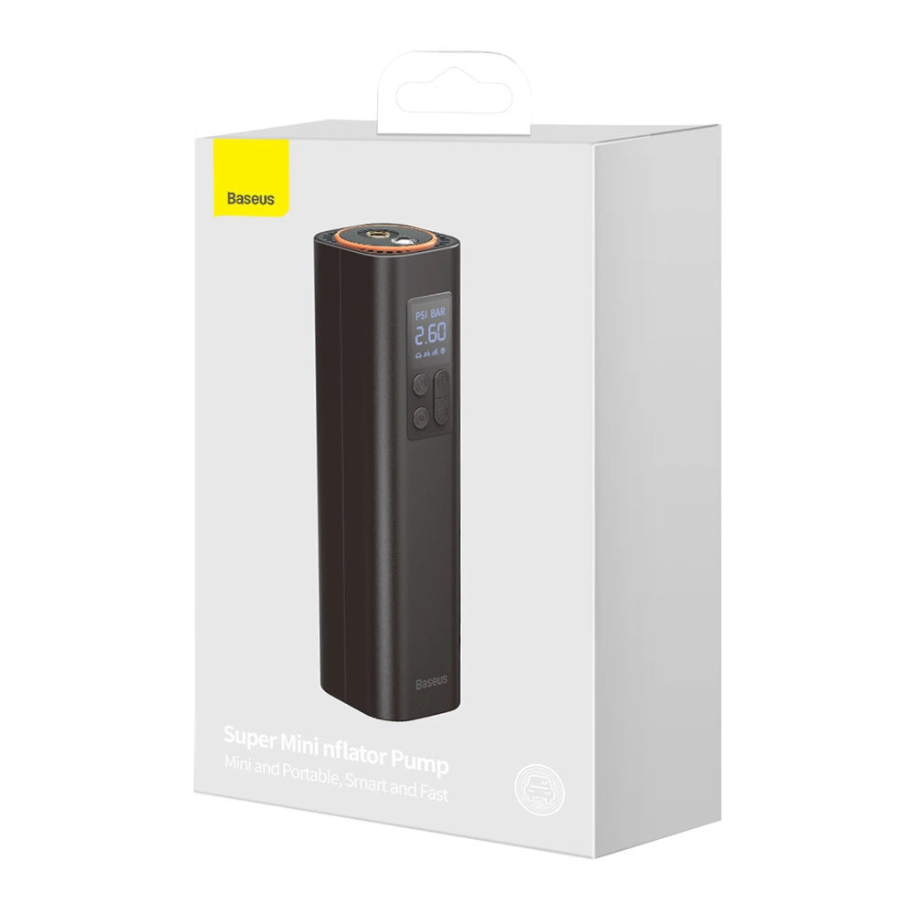 Baseus CRCQ000001 Mini-dækkompressor til cigarettestænderafdeling - sort