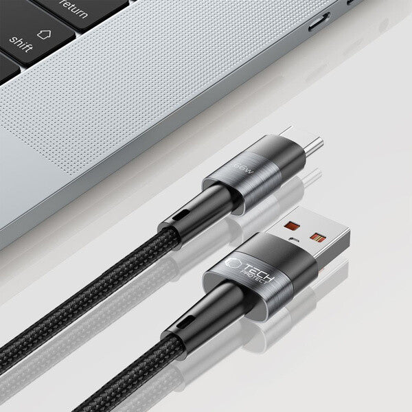 Tech-Protect 9490713934135 USB-kabel 1 m USB A USB C 0,48 Gbit/sek. 66 W Grå