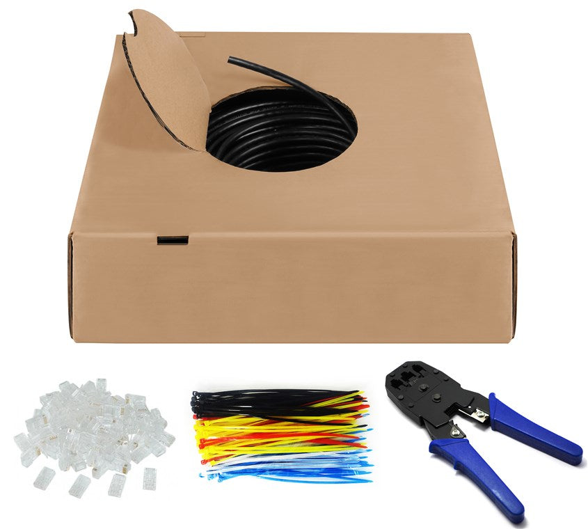 Goobay Outdoor Set CAT 6 U/UTP CCA 305m Black