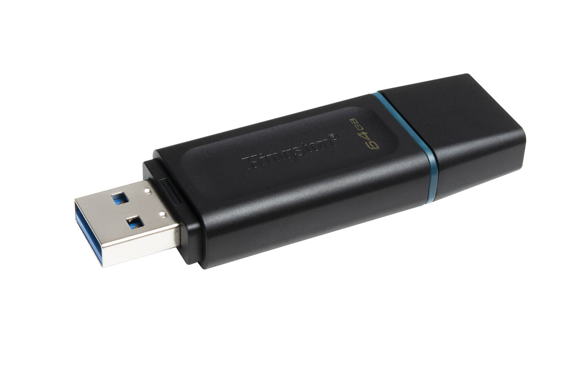 Kingston Technology DataTraveler Exodia USB 3.2 Flash-drev (sort + turkis) - 2 stk