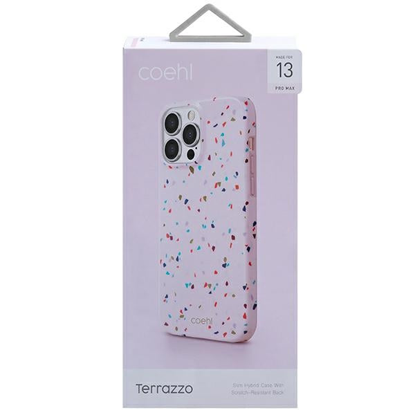 Uniq Coehl Terrazzo-udstyr til iPhone 13 Pro Max - lyserød