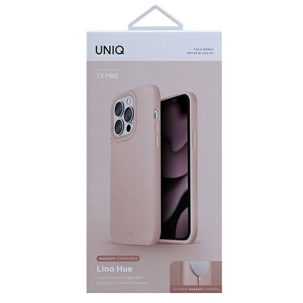 Uniq Lino Hue MagSafe-hylster til iPhone 13 Pro / iPhone 13 - pink