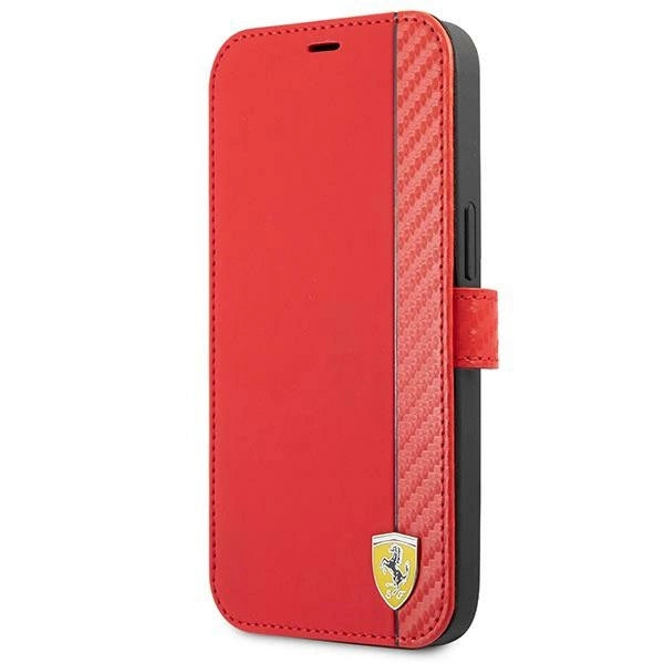 Ferrari FESAXFLBKP13SRE iPhone 13 mini 5.4" rød/rød bog På sporet Carbon Stripe