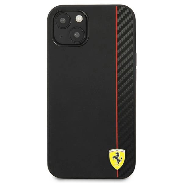 Ferrari FESAXHCP13SBK iPhone 13 mini 5.4" sort/sort hardcase On Track Carbon Stripe