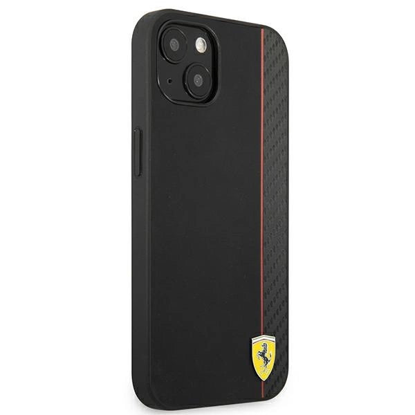 Ferrari FESAXHCP13SBK iPhone 13 mini 5.4" sort/sort hardcase On Track Carbon Stripe